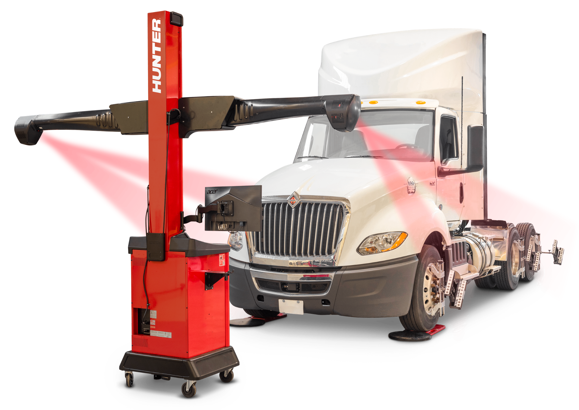Hunter HawkEye XL Alignment System with truck